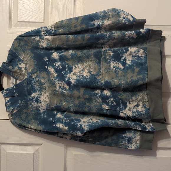 just be Tops - Just Be Blue and Gray Tie Dye Hoodie EUC
